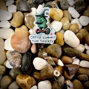 Green Wizard Badge Reel - "Off to Commit Tom Foolery"